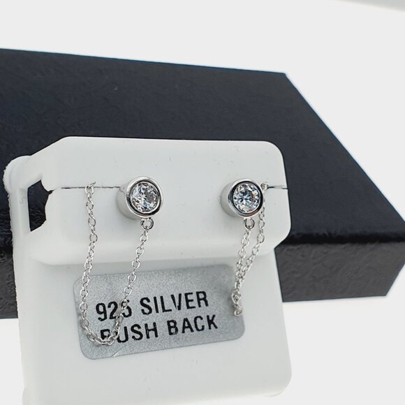 925 sterling silver luxury CZ earrings for women/girls, Best forRJUS2153 - Picture 4 of 10